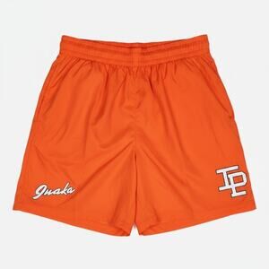 Inaka Power Men's Large Orange Elastic Waist 5" Inseam Lined Swimsuit Trunks